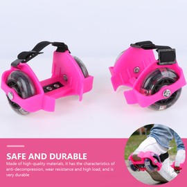 Adjustable Skate Shoes with Light for Kids, Rosy Pu and Abs Material, Outdoor Roller Skates for Children, Fun and Safe, Perfect for Exercise and Play