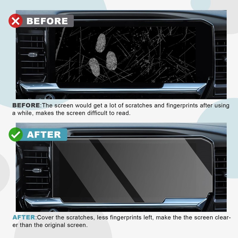 CDEFG 2022-2025 2026 Silverado Sierra Screen Protector for 2024 2025