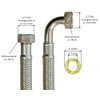 'Reinforced Hose 1/2 "x 1/2ÜM 90 ° Bend, DN13 Flexible