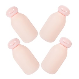 VICASKY 4pcs Travel Toiletry Bottles Refillable Squeeze Containers for Shampoo Lotion and Shower Gel Durable Leak Design for Easy Use for Travel and Business Trips