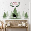 Merry Christmas Wall Sticker Christmas Tree Wall Decal Black Reindeer