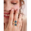 Gold Evil Eye Ring for Women Men Mal De Ojo