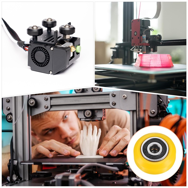 M METERXITY 8pcs 3D Printer Roller V Slot 0.94"/24mm Solid