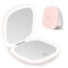 deweisn Compact Mirror, Lighted Travel Makeup Mirror with 1X/10X Magnifying