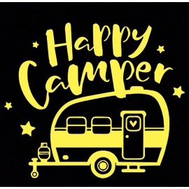 Egl HAPPY CAMPER camping Decal Sticker Walls Glass camper Family Outdoor Hiking Fish