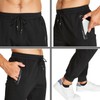 JustSun Men's Cotton Jogging Bottoms with Zip Pockets, black