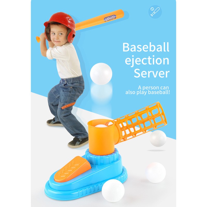 Kids Baseball Pitching Toy 3 Balls Baseball Bat Sports Leisure