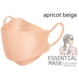 Sarafuwa ESSENTIAL MASK FD30-BE Non-Woven Mask, Apricot Beige, Paper Mask Case Included, Pack of 30