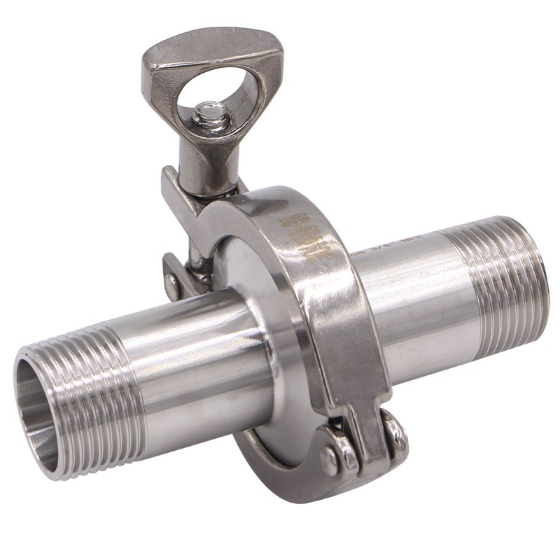 DERNORD 2 Pcs Sanitary Male Threaded Ferrule Pipe Fittings +