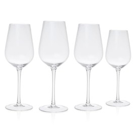 Godinger White Wine Glasses, Cocktail Glass, Drinking Glass, Stem Glass, Perfect for Entertaining, Dining Table, Gift for Weddings & Housewarming, 13.5oz Set of 4
