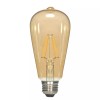 Satco S9578 Vintage Transparent Amber Filament LED Bulb 4.5W ST19