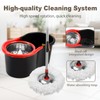 Spin Mop and Bucket with Wringer Set, 360° Spinning Mop