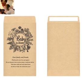 Seed Saving Envelopes，Small Paper Coin Envelopes Mini Parts Small Items Stamps Storage Packets for Flower Vegetable Seeds Garden Office Wedding Gift (Brown*100PCS)