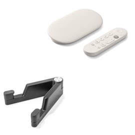 BoxWave Stand and Mount Compatible with Google TV Streamer (4K) - Desktop Aluminum SoloStand, Adjustable Hands-Free Portable with Rubber Feet - Jet Black