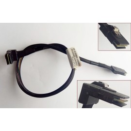 Internal Mini SAS SFF-8087 Right Angle to Mini SAS SFF-8087 Mini SAS Cable, 1.8 FT/54 cm