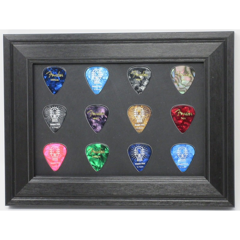 Guitar Pick Wall Display Picture Frame for 12 Picks (Not