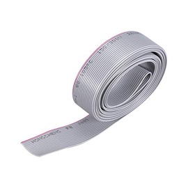 sourcing map IDC Wire Flat Ribbon Cable 2m/6.6ft Length 1.27mm Pitch 16 Pins Gray for JTAG/ISP Connecting
