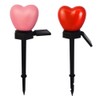 Outdoor Solar Garden Stake Lights Waterproof Solar Red Heart Shaped