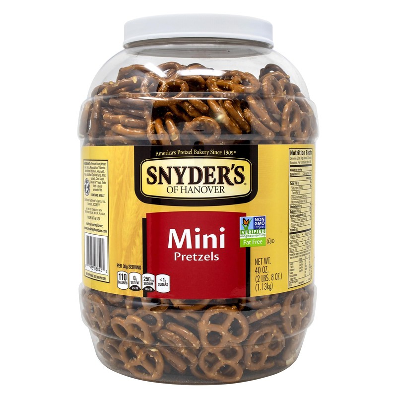 Snyder's of Hanover Mini Pretzels, 40 Ounce Canister