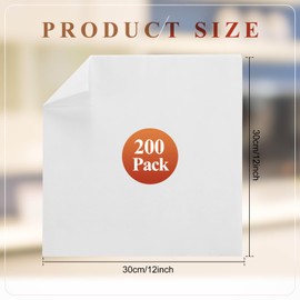 Tranqun 200 Pcs Disposable Microfiber Cleaning Cloth Bulk 12 x 12 Inch Lint Free Cloths Non Abrasive Window Wipes High Absorbent Microfiber Cleaning Rag for Household Kitchen Car Window