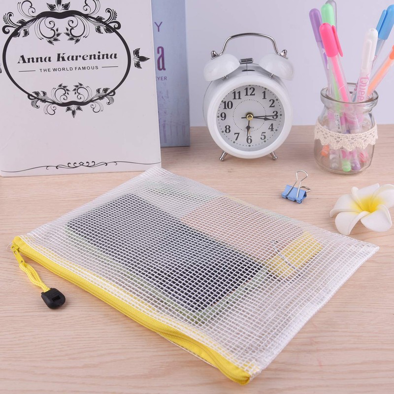 TUPARKA 7 Pcs Document Bag A5 Zipper File Bags A5