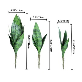 XZJMY Artificial Snake Plants 3Pcs Faux Sansevieria Plant Faux Silk Agave,3 Sizes Greenery Plants UV & Fade,Waterproof for Home Office Garden Decor Indoor Outdoor (Green)