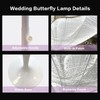 Wedding Butterfly Floor Lamp-Creative Butterfly Ceiling Lights Decoration, 23.6Inch Adjustable