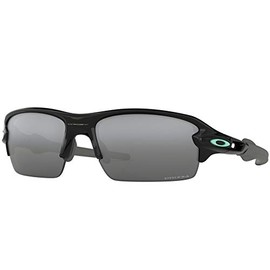 Oakley Youth OJ9005 Flak XS Rectangular Sunglasses, Polished Black/Prizm Black, 59 mm