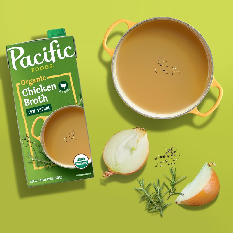 Pacific Foods Low Sodium Organic Free Range Chicken Broth, 32