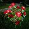 2-Pack Solar Azalea Flower Garden Lights, IP65 Waterproof Outdoor Decorative