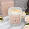 Healing Crystal Candle, Scented Candle Infused Citrin, Clear Quartz Crystals,