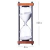 Large Hourglass Timer 60 Minute, Decorative Wooden Sandglass, White
