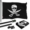 UD_G128 Combo Pack: Flag Pole 6 FT Black Tangle Free