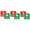 Set of 3 Pairs (6 Stickers) 3" Fire Extinguisher/First Aid