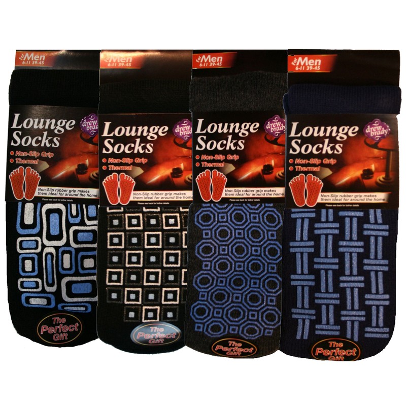 4 Pairs Men's Slipper socks Lounge Socks Size 6-11