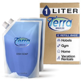 Liquid Dish Soap Refill Pouch 1 Liter – Family Size Dishwashing Liquid for Everyday Home Use – Non-Toxic Formula Cuts Grease While Gentle on Hands – Eco Refill for Dish Soap Dispensers & Kitchens