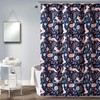 Lush Decor Pixie Fox Shower Curtain, 72" x 72", Navy