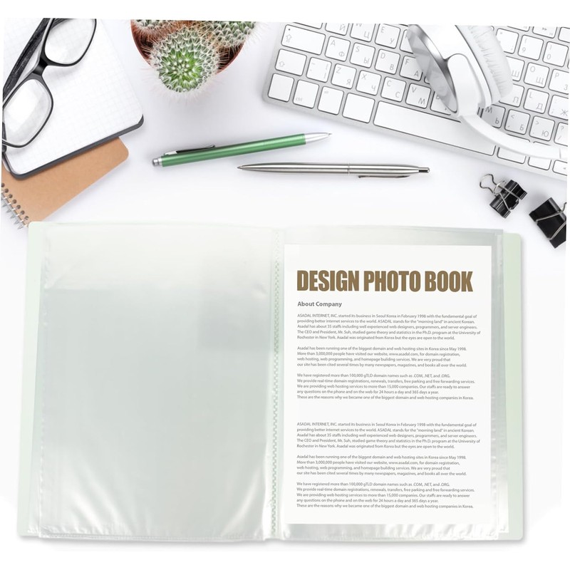 Carpeta de Archivos A4 Transparente 60 Hojas, Plástico Verde