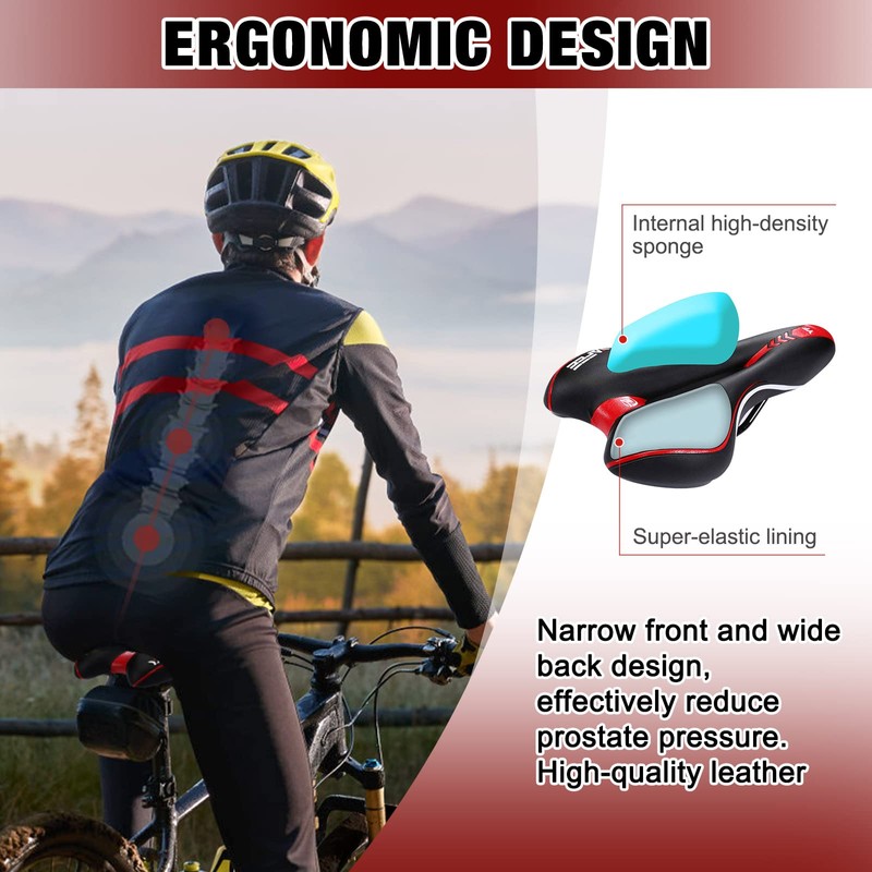 Babimax Bicycle Saddle Waterproof Polyurethane for Mountain Bike Trekking Touring