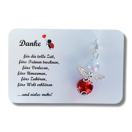 Schutzengel Erzieherin Geschenk Danke Käfer Kita Kindergarten Tagesmutter Karte Perlenengel