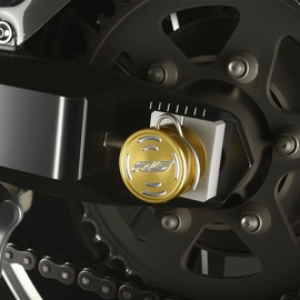 Kazuma Z900RS/ CAFE 2018-2025 Rear Axle Nut Guard for Z900RS SE CAFE Z 900 RS Wheel Slider Screw Cap 2019 2020 2021 2022 2023 2024 (Gold)