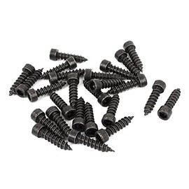 uxcell 6mm x 25mm Threaded Carbon Steel Hex Head Self Tapping Screws 50pcs