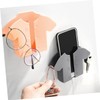 jojofuny 6pcs Wall Mount Phone Holder Remote Control Organizer Bedside