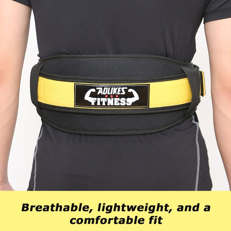 TOMVAES Gym Weightlifting Belt, Nylon Waist Support Belt, Workout Durable