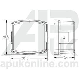 APUK RH Rear Brake Light Lamp Lens Replacement for Case International 433 440 485XL 495XL Tractor