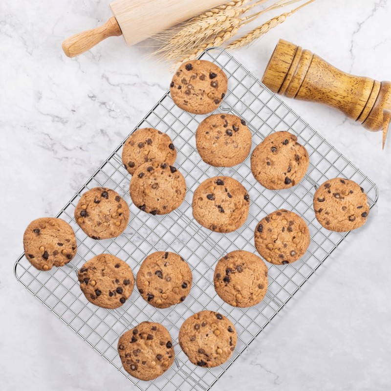 E-far Stainless Steel Baking Sheet with Wire Rack Set, 16”