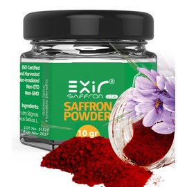 Exir Saffron Powder Spice For Cooking, Seasoning, Beverages, 10 Grams
