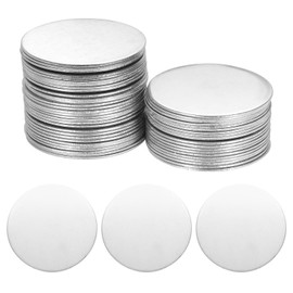 MECCANIXITY 50Pcs Stainless Steel Disc Blank Stamping Tag Engraved Stainless Steel Round Charm Pendant 1mm(T) 38mm/1.5" for Pendant Bracelet Necklace Jewelry Making Earring
