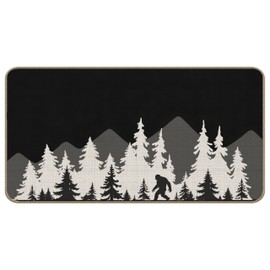 TopXmai Bigfoot Sasquatch Forest Door Mat 17 x 30,Camper RV Rugs for Inside,Camper Must Haves,Camping Decor Door Mat,RV Door Mats for Indoor Outside Entrance,Camping Camper Lover Gifts,ZH01-DD-105