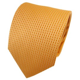 TigerTie Satin Silk Tie Yellow Daffodil Yellow Dark Yellow Patterned - Tie Silk Binder Tie, yellow